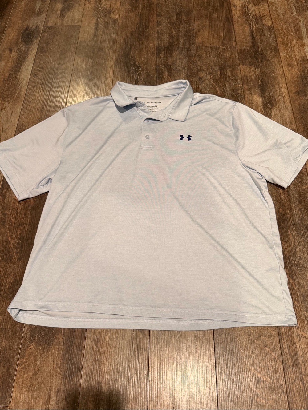 Under Armour Light Blue Polo with Navy Logo